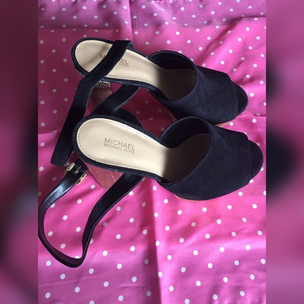 NWOT Michael Kors tie up wedge